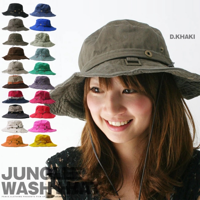 韓國製🇰🇷 素色綁繩漁夫帽遮陽帽男女適戴 漁夫帽 登山帽