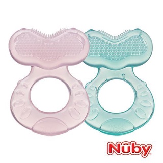 Nuby - 小魚軟質固齒器 湖水綠/藍