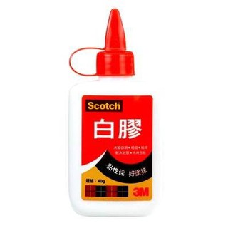 3M Scotch 白膠 40g (膠水／黏著劑／接著劑／美勞／工藝／木工／黏貼／DIY創作／文具用品)《豐年季小舖》