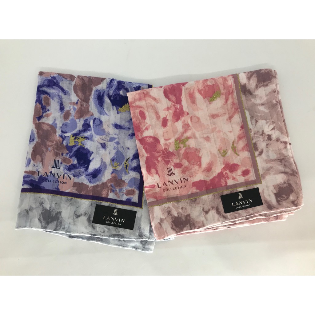 日本名牌手帕 保證真品 LANVIN en Bleu 手帕/方巾