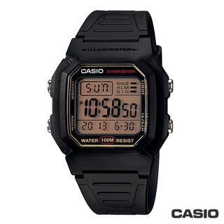 【CASIO】W-800HG-9A 10年電力經典造型電子錶/防水100M/男女通用/36mm【第一鐘錶】