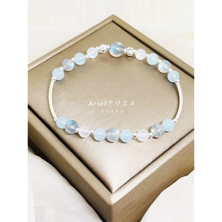 AS0006 Arielアリエル手作坊 天然水晶 設計款手鍊 🔮#拉長、海藍寶、藍月光、925
