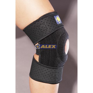 【ALEX】 專業級矽膠雙側條護膝(只) T42 T-42 強力支撐 穩定包覆 登山重裝備專用