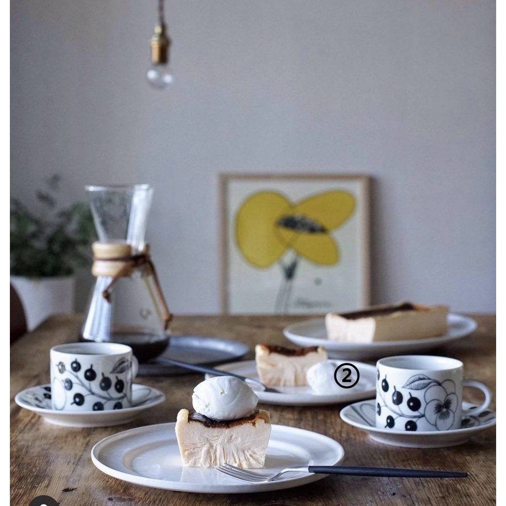 【實用派選物】現貨 芬蘭 Arabia Paratiisi  黑白款天堂碩果系列 北歐 杯盤組 咖啡杯盤組 茶杯盤組