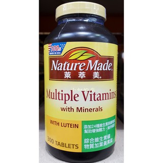 【小如的店】COSTCO好市多代購~Nature Made 萊萃美 綜合維生素礦物質+葉黃素(每罐300粒)196588
