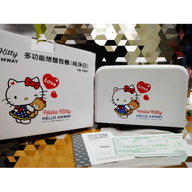 Hello Kitty*AMWAY多功能烤麵包機-純淨白/凱蒂貓 HK-TS01