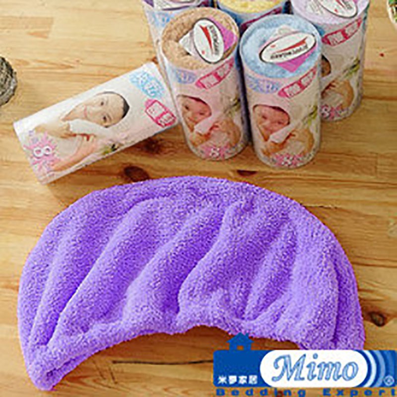 《米夢家居》 台灣製造水乾乾SUMEASY開纖吸水紗-快乾護髮浴帽(紫色)