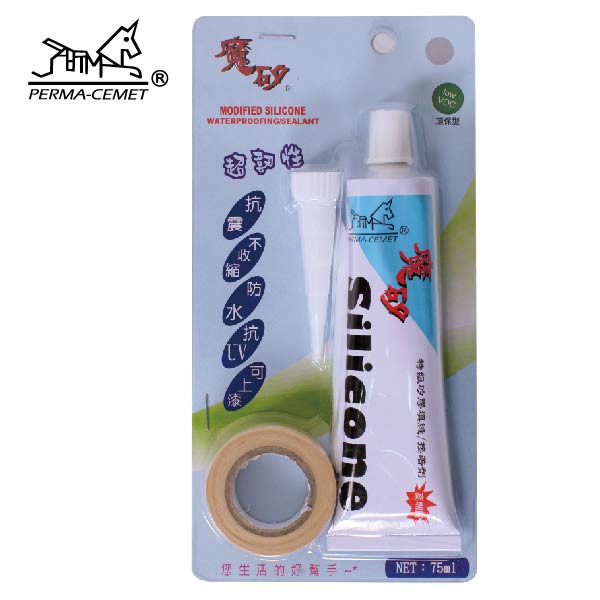 魔矽 MS-Polymer 高效能矽利康 台灣製 矽力康 SILICONE 填縫 接著 可上漆 75ml【伯馬DIY】