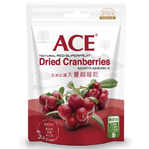 ACE 北美紅鑽大蔓越莓乾180g/袋/法國艾香軟嫩蜜棗乾180g/袋