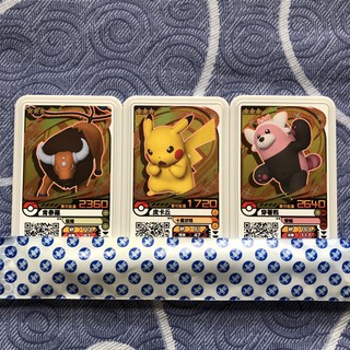 皮卡丘 肯泰羅 穿著熊 快龍 路卡利歐 寶可夢 gaole 神奇寶貝 臺灣 第一彈 三星 3星 長卡 tretta