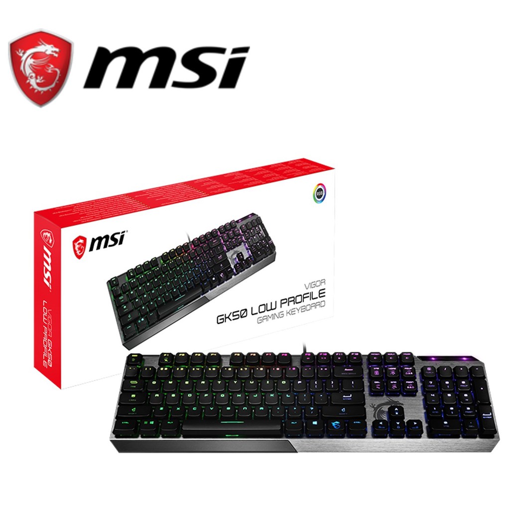 MSI 微星 MSI VIGOR GK50 LOW PROFILE 機械式短軸 RGB 中文 現貨 廠商直送