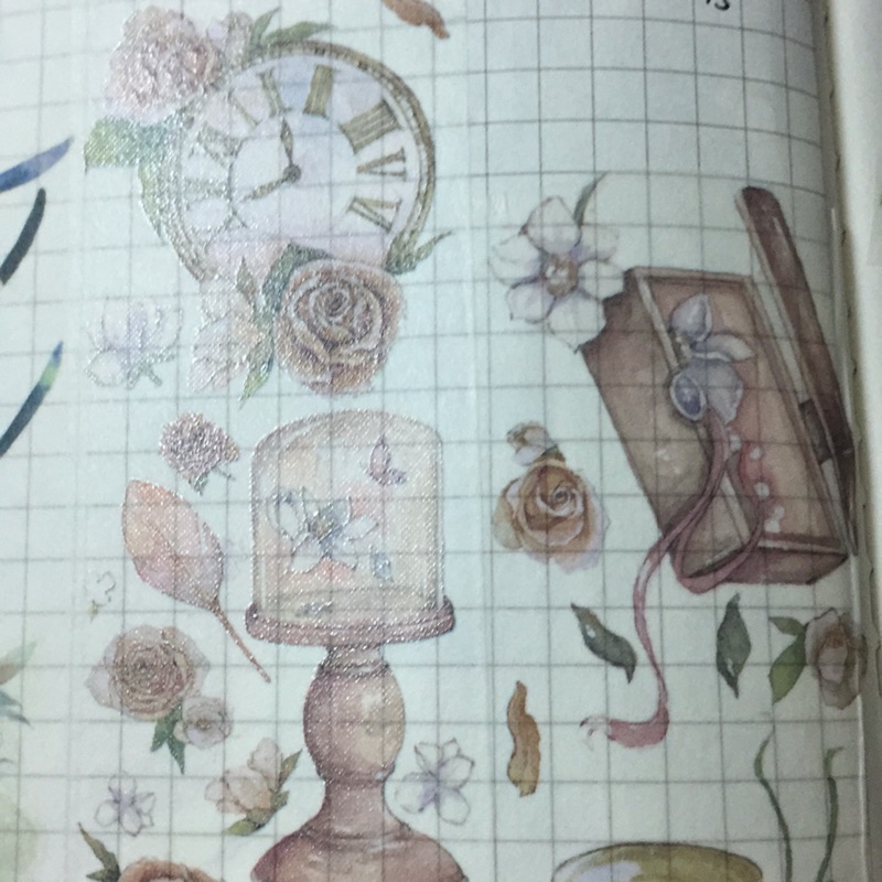 分裝紙膠帶花器新七天玫瑰鐘薔薇花特殊油墨自帶離型紙古典 蝦皮購物