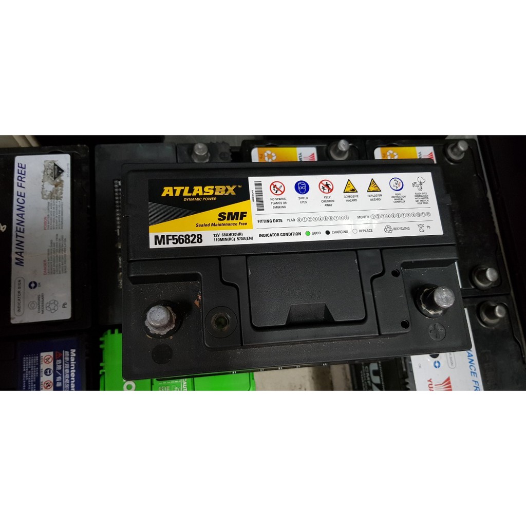 (二手中古電池) ATLASBX 56828 免保養汽車電池 數值漂亮，品項優 同56638 56820歐系車專用