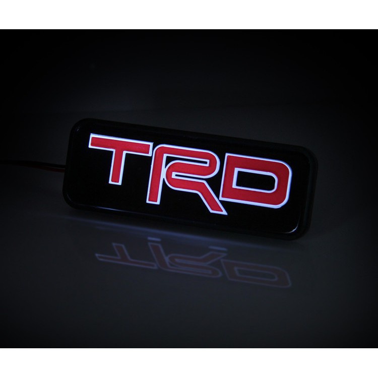 ANS汽車配件 車標適用Toyota TRD帶燈logo LED發光中網標 適用豐田貼標 車頭標 字母標誌