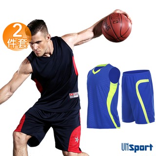 【Un-Sport高機能】男專業籃球吸濕速乾背心套裝（健身/路跑）