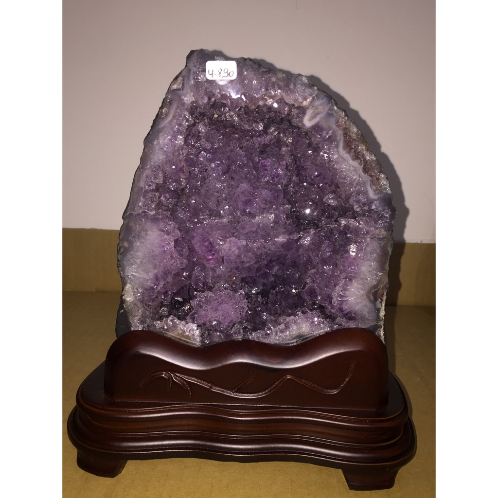 晶洞 烏拉圭 紫晶洞 鈦晶洞 金型 土型 4.9公斤 水晶花 二次結晶 巴西 洞深 稀有 避邪  招財 天然 紫水晶