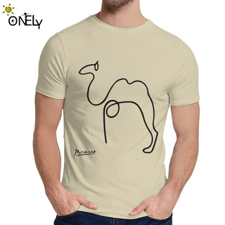 男士 T Pablo Picasso Camel 藝術品優質棉質休閒男士卡通設計 La Camiseta