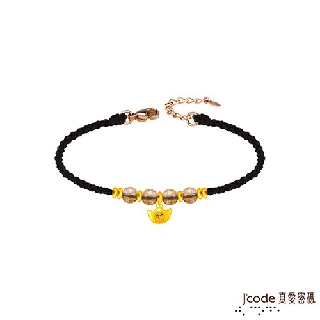 J'code真愛密碼金飾 真愛-招財元寶黃金/鈦晶編織手鍊 (現貨+預購)
