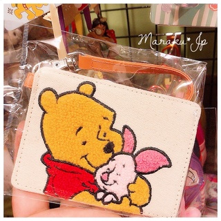 日本迪士尼 超萌睡衣 小熊維尼 POOH 伸縮票卡 零錢包 悠遊卡包 票卡夾 票卡包 吊飾 刺繡 小豬 維尼票卡包