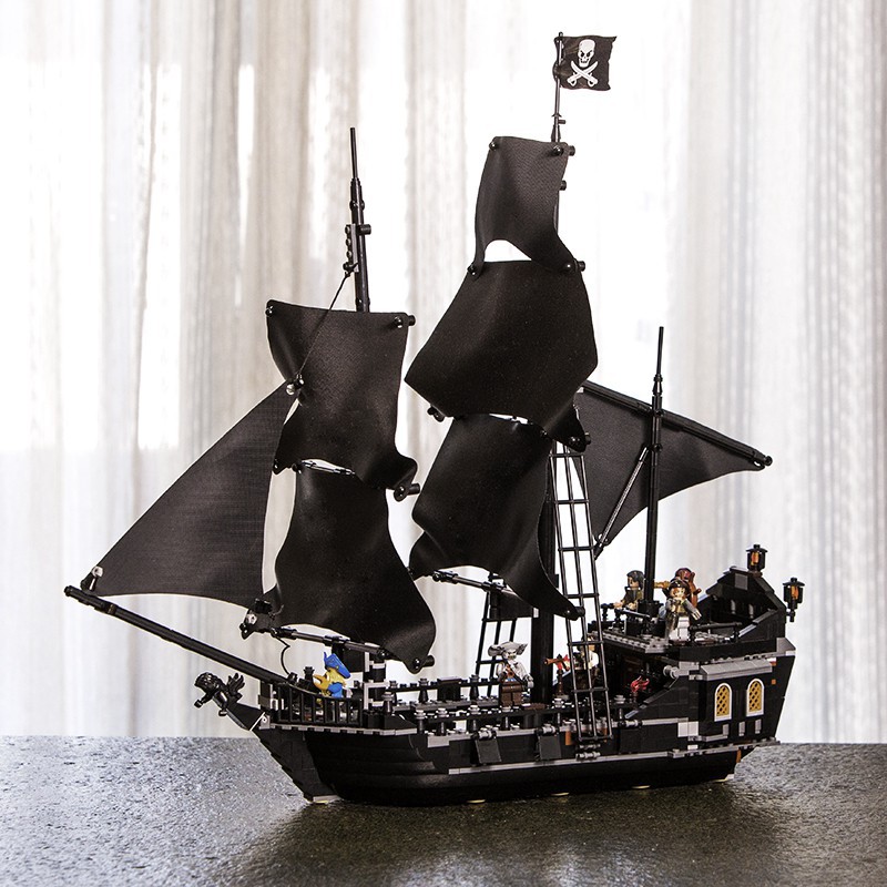 樂拼 黑珍珠號神鬼奇航海盜船加勒比海傑克船長相容樂高lego 蝦皮購物