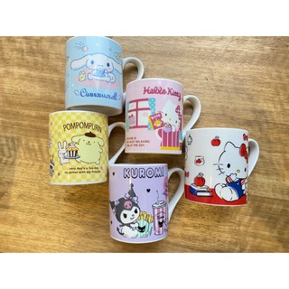 日本三麗鷗Sanrio系列凱蒂貓大耳狗布丁狗馬克杯 咖啡杯 單耳杯 牛奶杯 水杯 杯子 陶瓷杯
