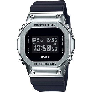 ∣聊聊可議∣CASIO 卡西歐 G-SHOCK 超人氣軍事風格手錶-銀x黑 GM-5600-1