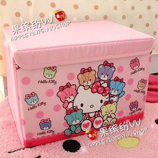 hello kitty 凱蒂貓 卡通家居 可折疊 整理箱 收納箱 儲物箱