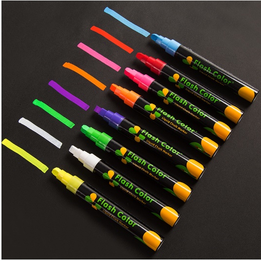 新品#熱賣#爆款#螢光板專用筆 記號筆閃光彩色筆POP筆 發光黑板筆水性可擦螢光筆