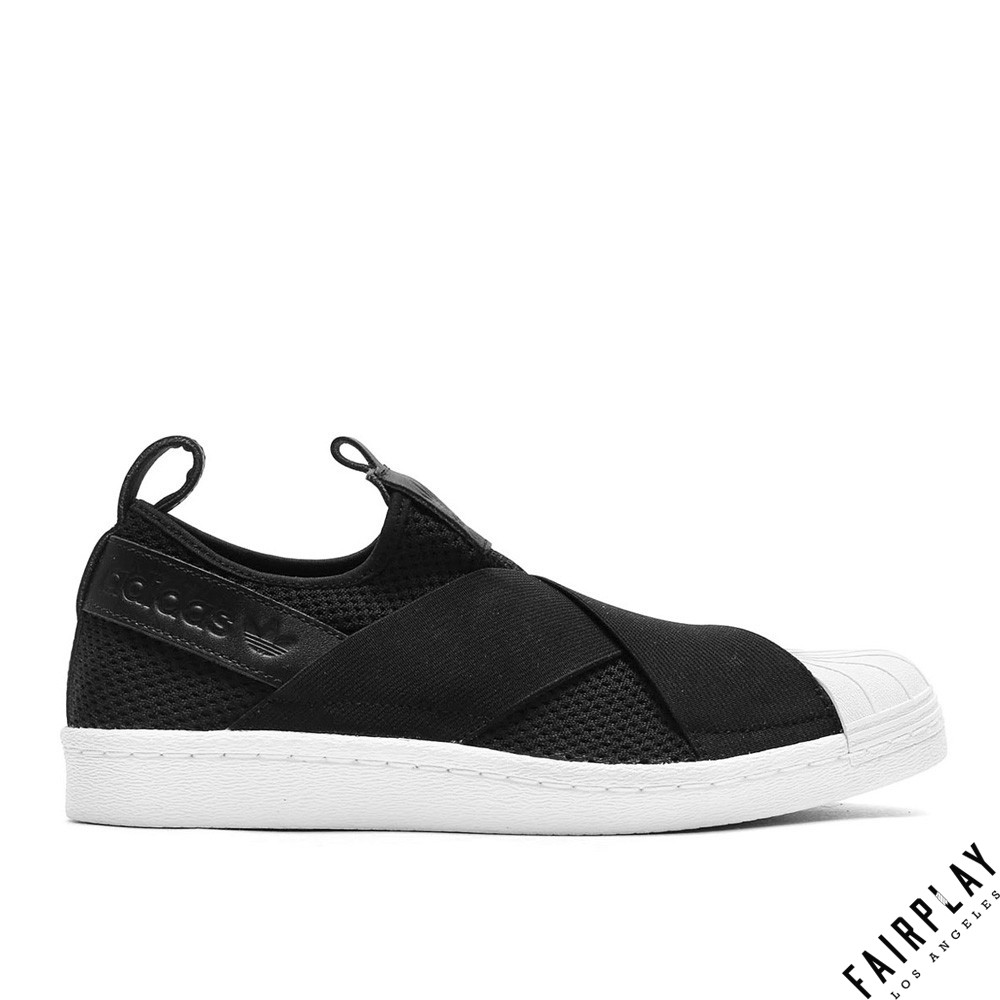 Adidas W Superstar Slip On 黑 女鞋 繃帶鞋 運動鞋 BY2884