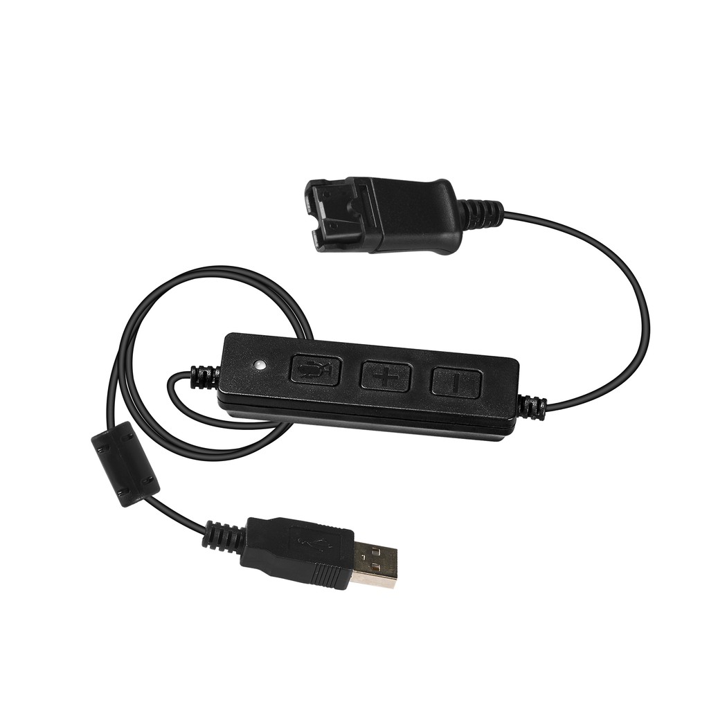 帶 USB 插頭的專業 QD 電纜、音量控制器、快速連接器、呼叫中心,適用於 Plantronics、Jabra、GN