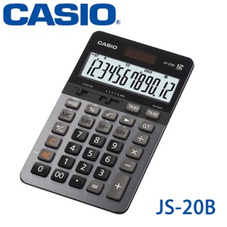 【3CTOWN】含稅開發票【公司貨附保卡】CASIO卡西歐 JS-20B 12位數商用型計算機 鐵灰色 匯率 稅金計算