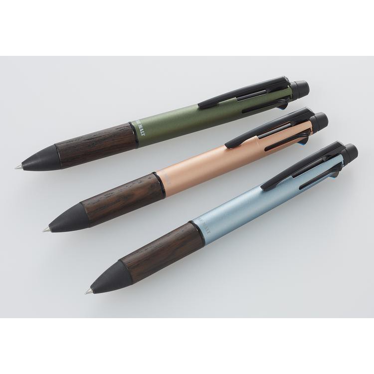 [日本製] uni 三菱 Pure Malt 4色原子筆+自動鉛筆 橡木握柄 4+1 4&amp;1 JETSTREAM