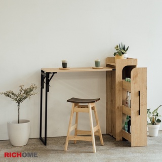 RICHOME TA447 羅莉摺疊收納桌(深度40CM)(可摺疊)(側邊收納) 中島 餐桌 高腳桌 吧檯