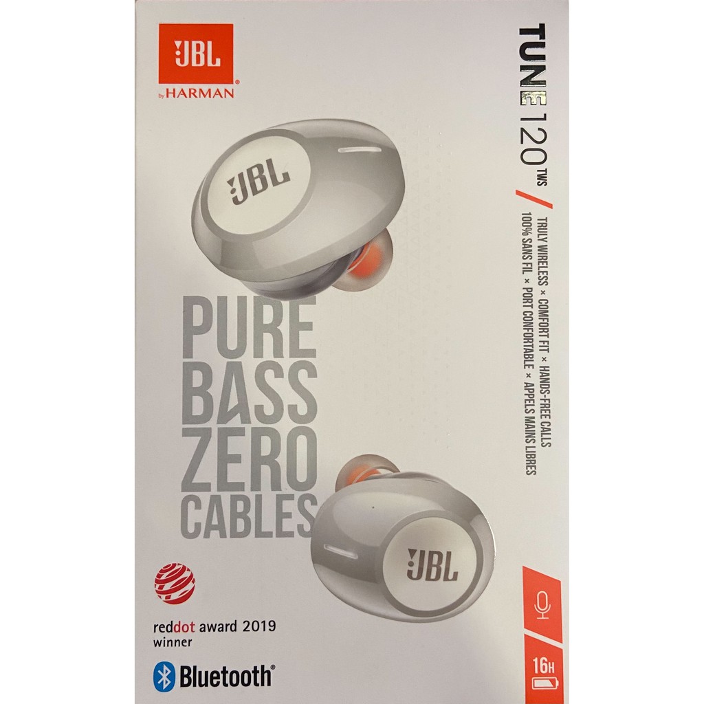 現貨 全新品 僅有一組 JBL TUNE 120TWS 真無線耳道式耳機 無線藍芽耳機 白色