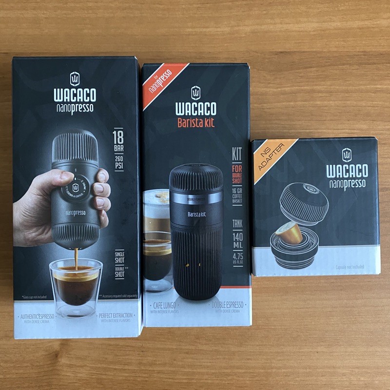 WACACO NANOPRESSO行動式手壓咖啡機/咖啡師套裝Barista Kit/膠囊轉接頭NS Adapter