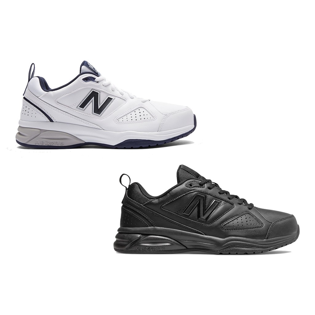 New Balance 運動鞋 NB 624 V4 男款 訓練鞋 休閒鞋 健走鞋 工作鞋 廚師鞋 4E 寬楦 黑色 白色