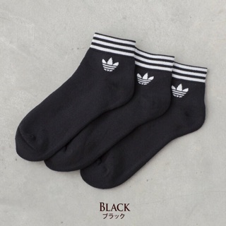 【XIAOLU】 ADIDAS TREFOIL ANKLE SOCK 三葉草 短襪 單雙拆售 黑 白 腳踝 AZ5523