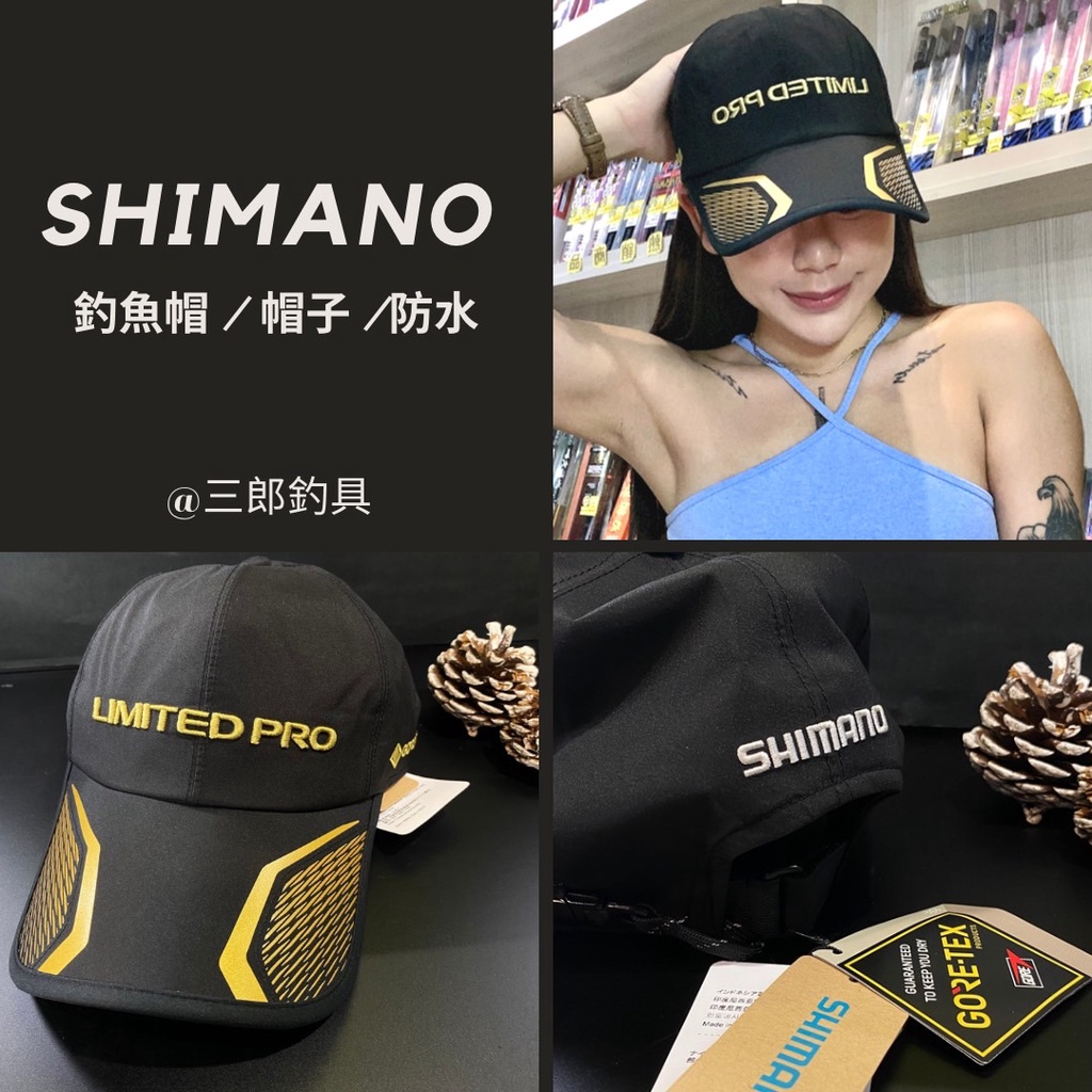 *三郎釣具* SHIMANO CA-100V   GORE-TEX 釣魚帽 帽子 防水 黑金配色