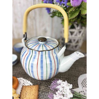 ║臺韓骨瓷餐具批發║➡日本製有田燒土瓶八合 瓷窯 輕量瓷 倒茶器具 功夫泡茶壺 濾水壺 桌上壺 附濾網 泡好茶 茶壺