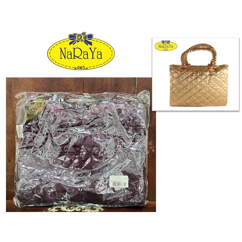 【全新商品未拆封】NaRaYa 泰國曼谷包 紫色 手提包 小包 緞面 蝴蝶結 正品 包型NBS-50A 色號#179