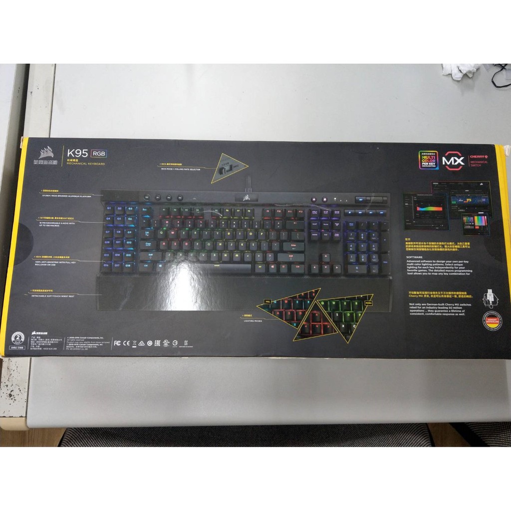 海盜船 Corsair Gaming K95 RGB 機械式鍵盤 紅軸 英文