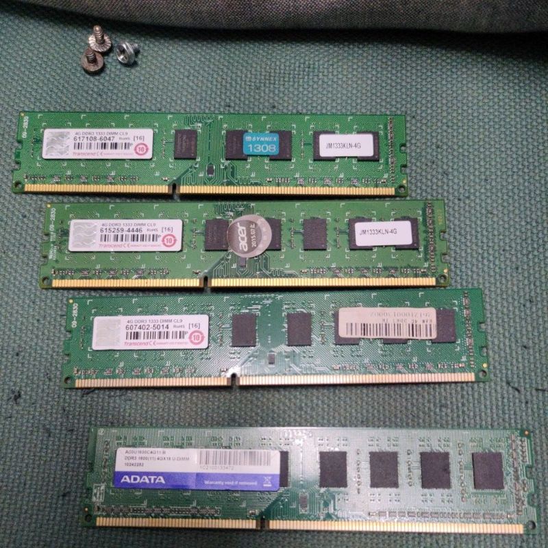 DDR3 4G記憶體 創見。威剛 二手良品 (升級換電腦)
