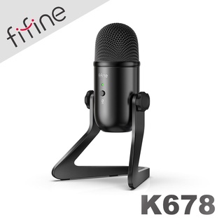 【 FIFINE K678 】USB心型指向電容式麥克風 廣播／配音／YouTuber／錄音／直播／遊戲／PS4