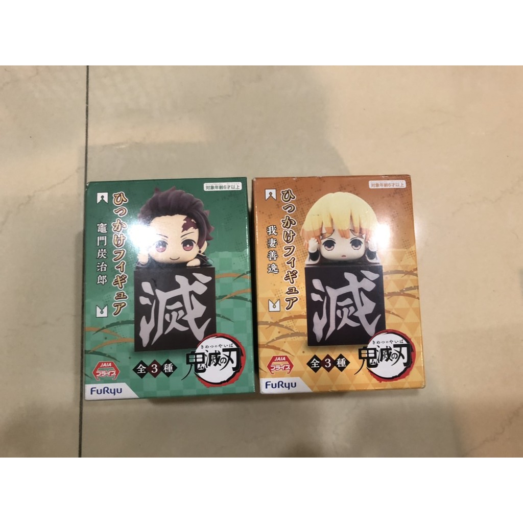 日空版 Furyu 鬼滅之刃 趴姿 桌緣子 公仔 景品 合售 炭治郎 我妻善逸 合況稍差