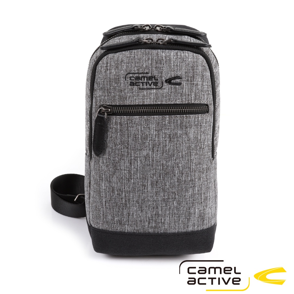 【Camel Active】James系列 休閒個性肩背包-黑灰/C28C80001409