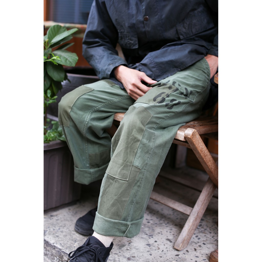 拼接OG-107軍褲 vintage military pants