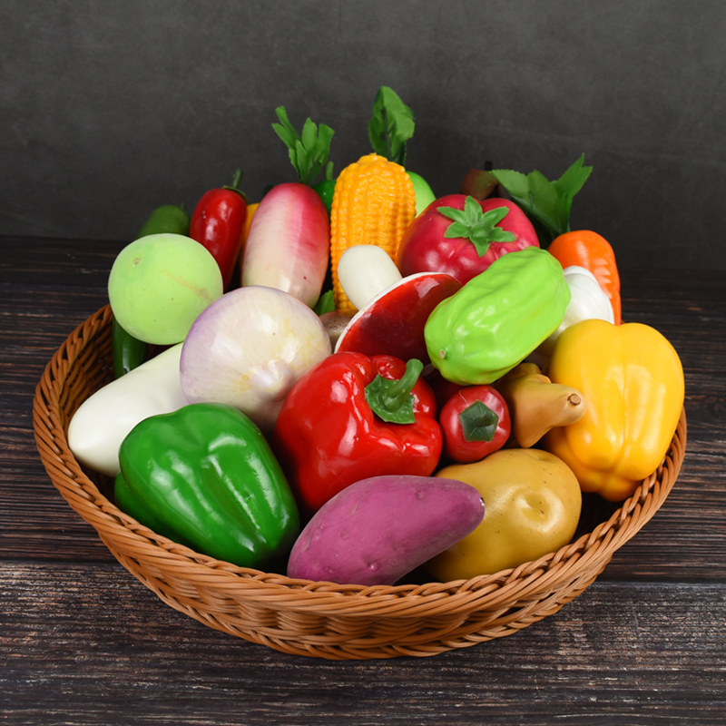 【仿真水果】仿真水果蔬菜模型塑料假蔬菜玉米辣椒蘿蔔西紅柿櫥柜裝飾玩具擺件&amp;-&amp;-