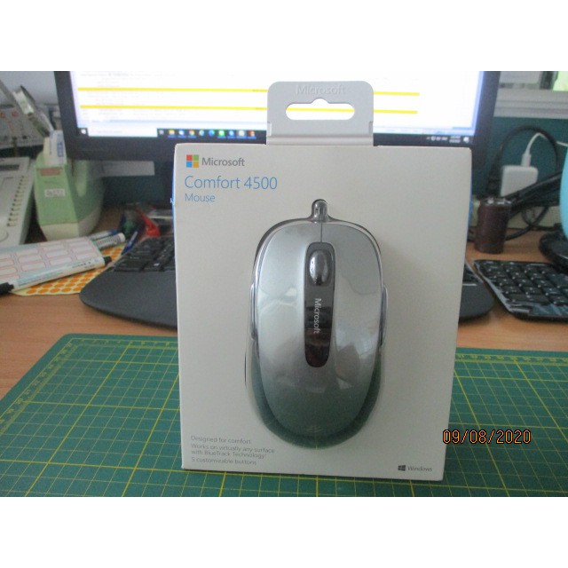 微軟 Comfort 4500 Mouse 舒適滑鼠 (銀/黑色) 全新已拆封