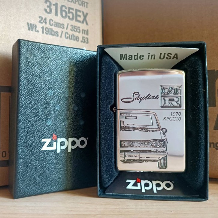 【售罄、純欣賞喔】美國 Zippo 打火機 正品 Nissan GTR-50周年聯名限量款 (一代KPGC10)