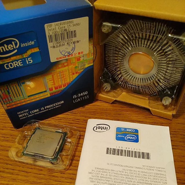 盒裝 Intel i5-3450 1155 CPU 處理器 拆售 I5-3450